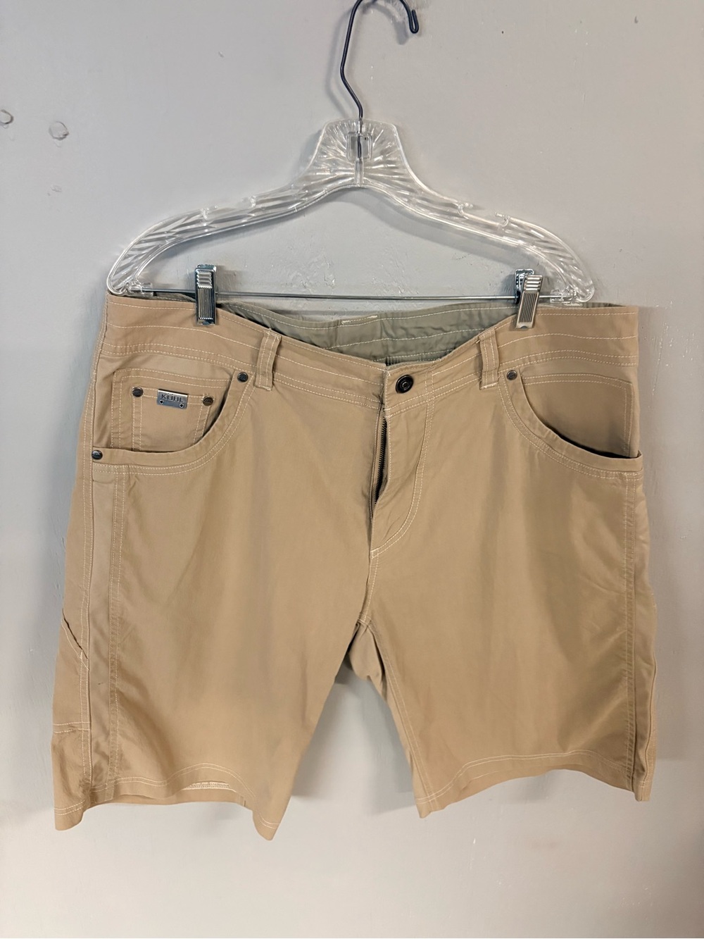 Men's Kaki Work Shorts - KUHL 38 hiking outdoors shorts